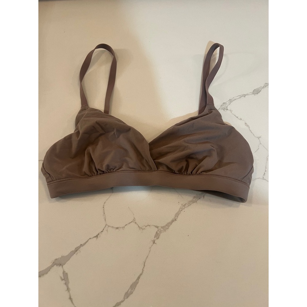 SKIMS Fits Everybody Triangle Bralette Taupe Brown XS Adjustable Straps RN158973